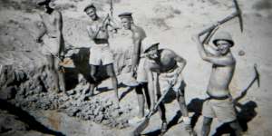 Digging trenches at El Alamein